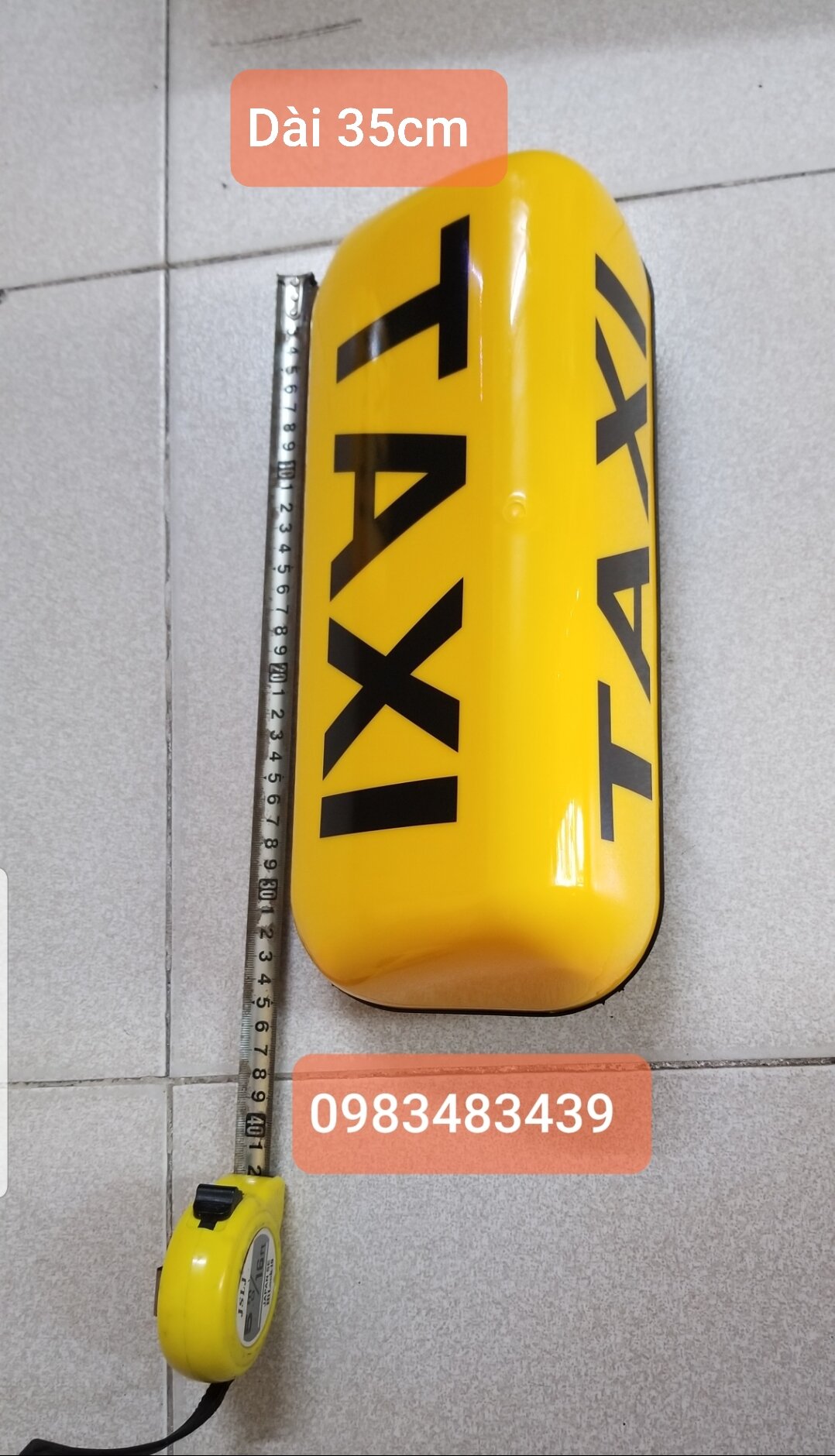 Mào taxi sạc pin nam châm 35cm