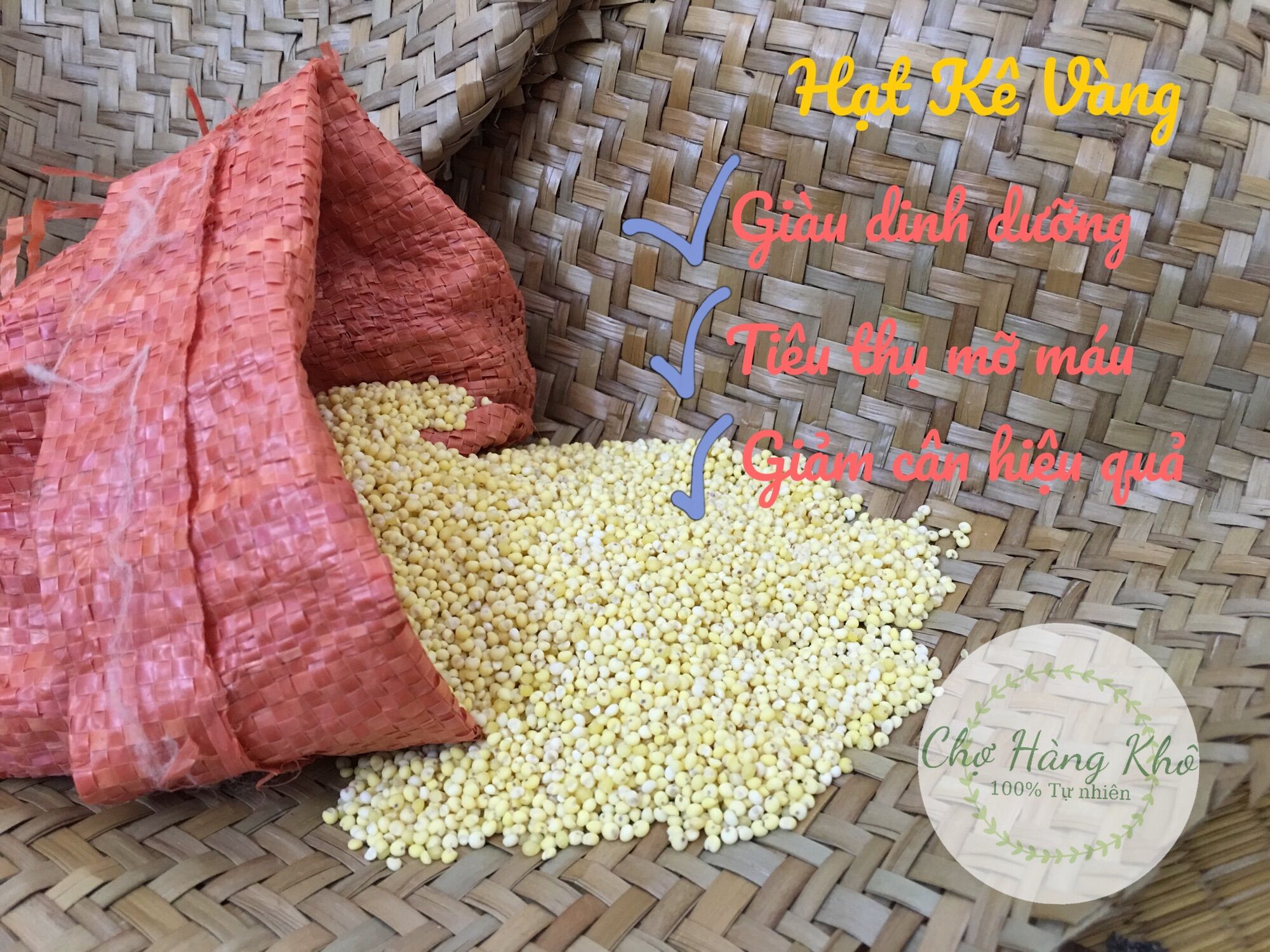 500g hạt kê nếp thuần chủng bao ngon