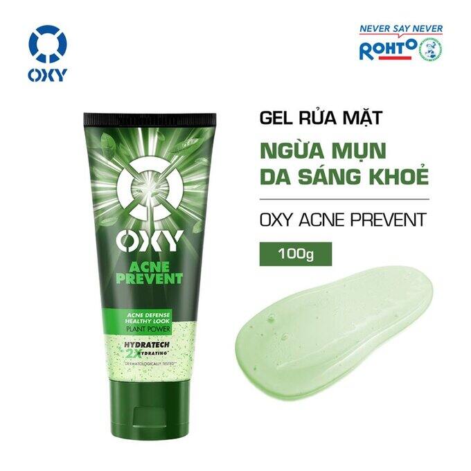 Gel rửa mặt oxy acne prevent 100g - ngừa mụn, da sáng khỏe