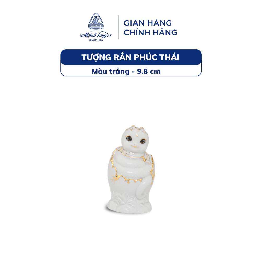 Tượng Rắn Sứ Cao Cấp Minh Long - Phúc Thái 9.8 cm