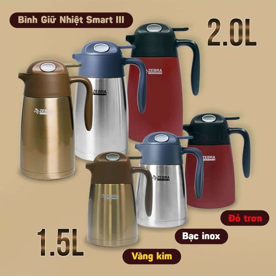 Bình giữ nhiệt inox smart iii 1.5l zebra 112948
