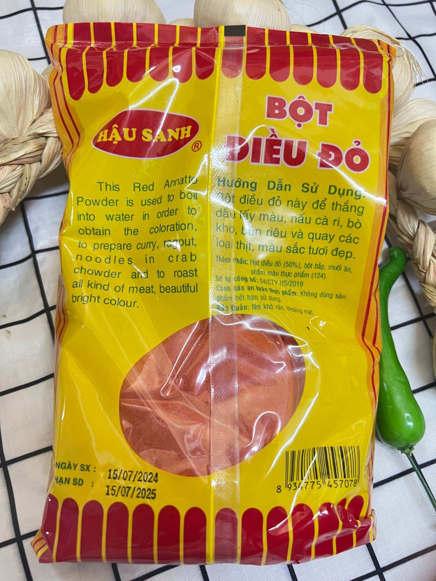 BỘT ĐIỀU ĐỎ HẬU SANH -500GR