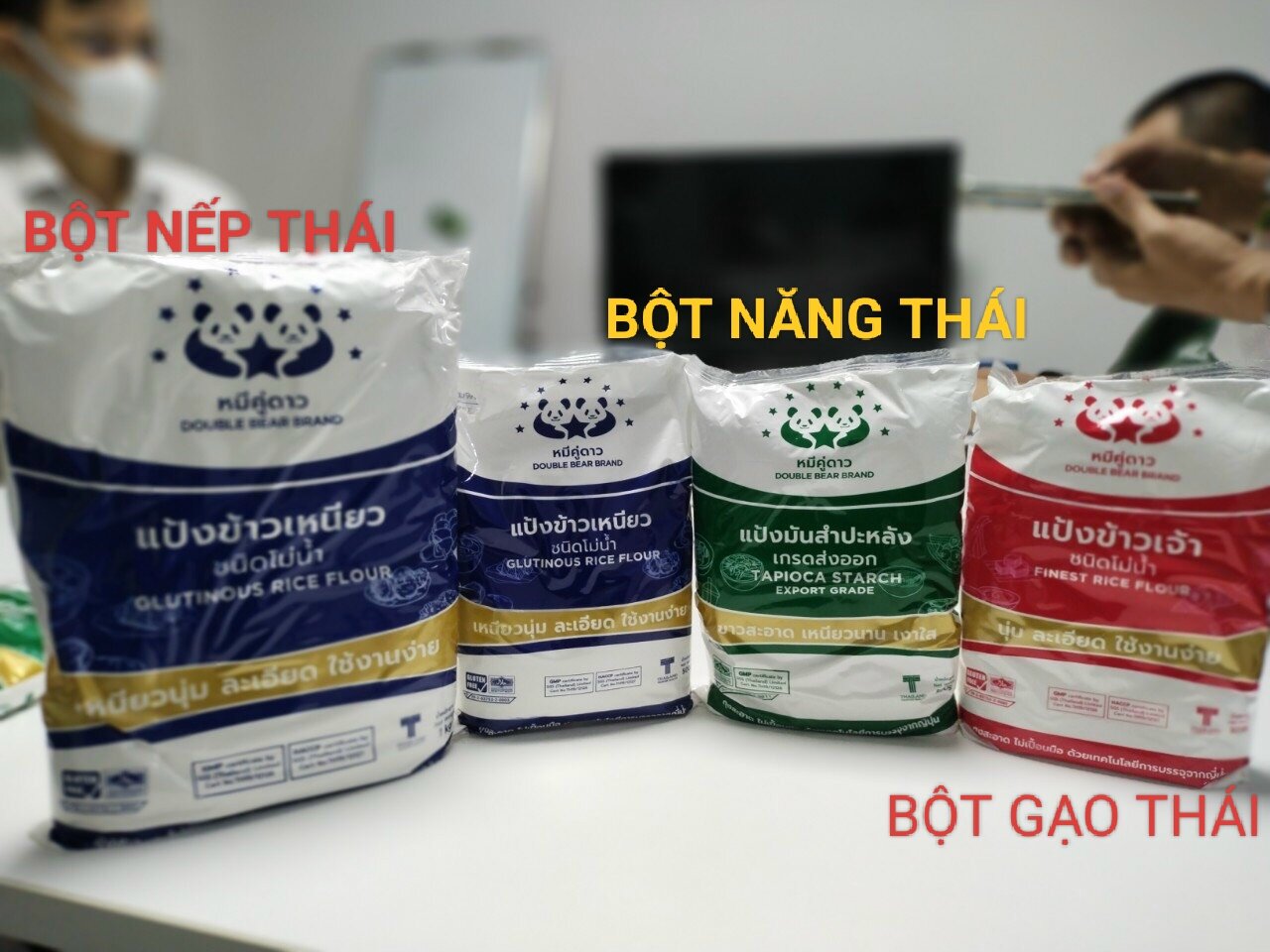 bột nếp thái -được làm 100% từ hạt nếp thái (500g/gói)