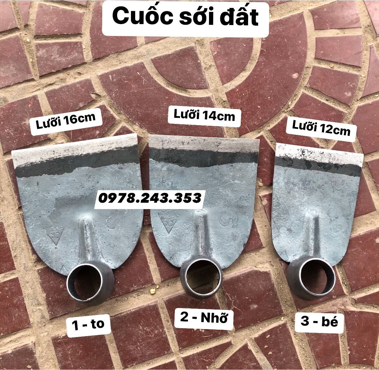 Cuốc làm vườn - cuốc sới đất chuẩn thép rèn