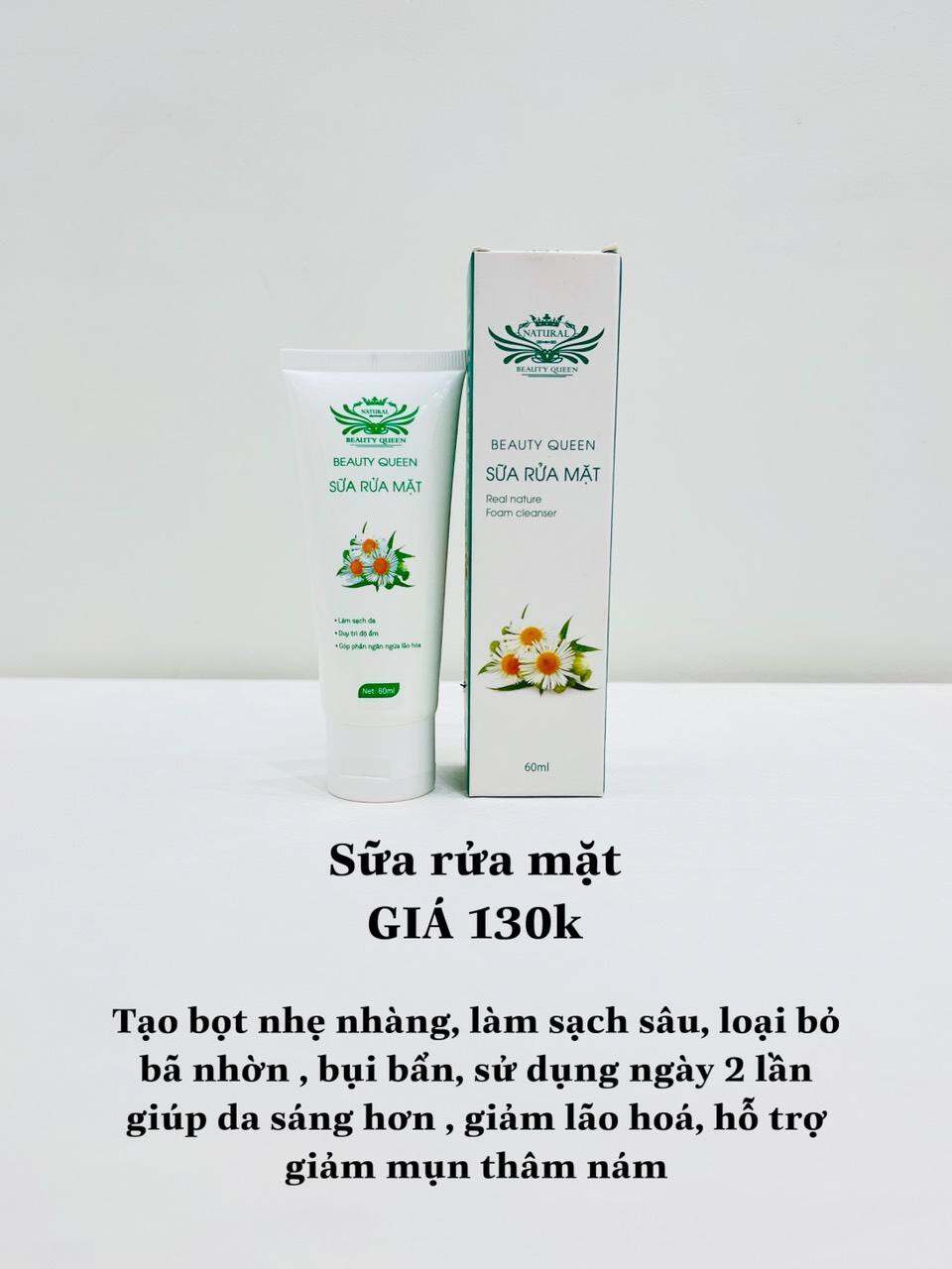 Sữa rửa mặt tạo bọt Beauty Queen.