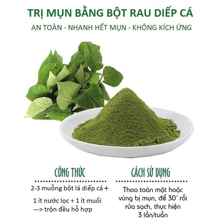 Bột diếp cá nguyên chất 100g