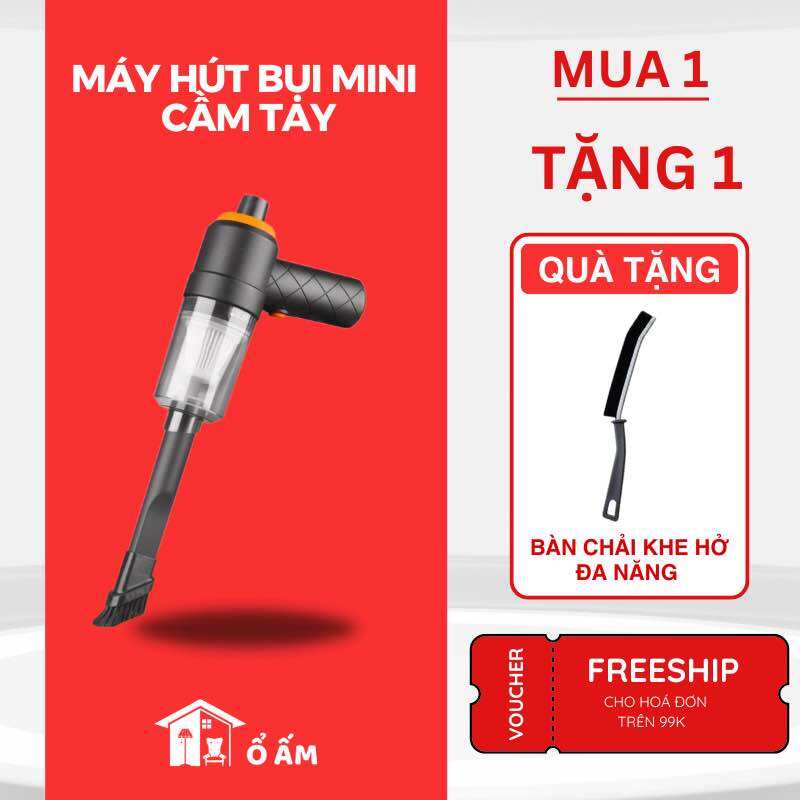 Ổ Ấm Store Máy Hút Bụi Mini Cầm Tay Không Dây Lực Hút 6000MPA Công Suất 60W