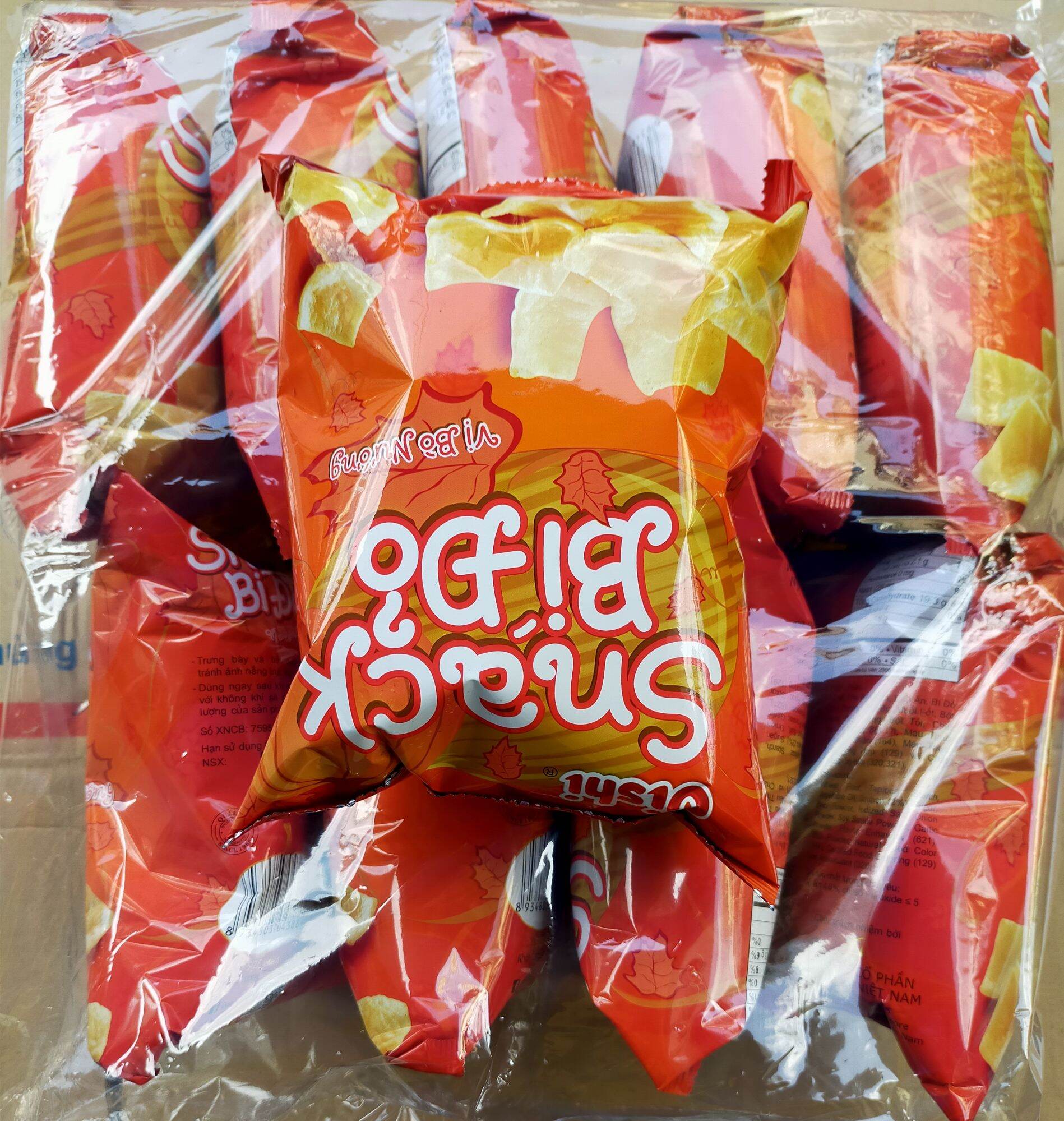 (combo 10 Gói ) Giá Sỉ  Bánh SnaCk Bí Đỏ 39g