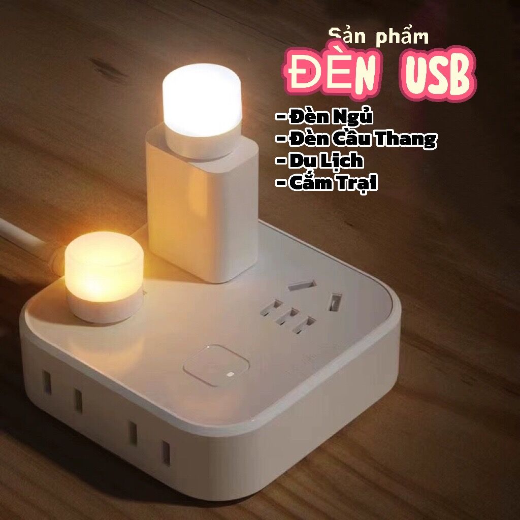 Đèn Led USB Mini Dùng Làm Đèn Ngủ, Đèn Cầu Thang, Đi Du Lịch, Cắm Trại