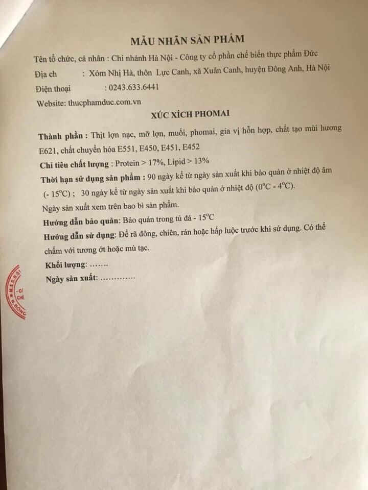 Xúc xích Steffi phô mai