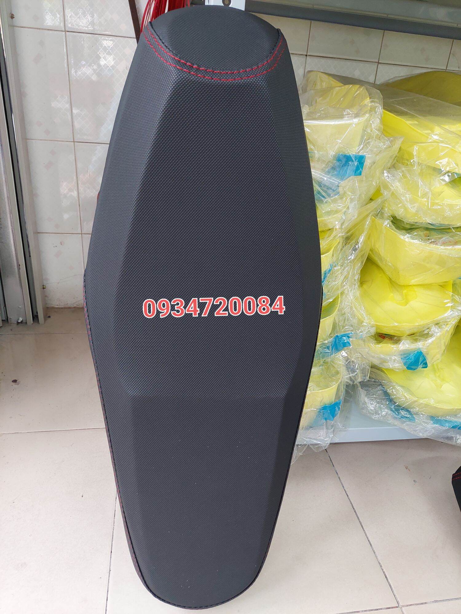 Yên xe Wave  A 110( đời 2017 đến 2023) độ 2 tầng- Mút trắng, Áo 4D may vành