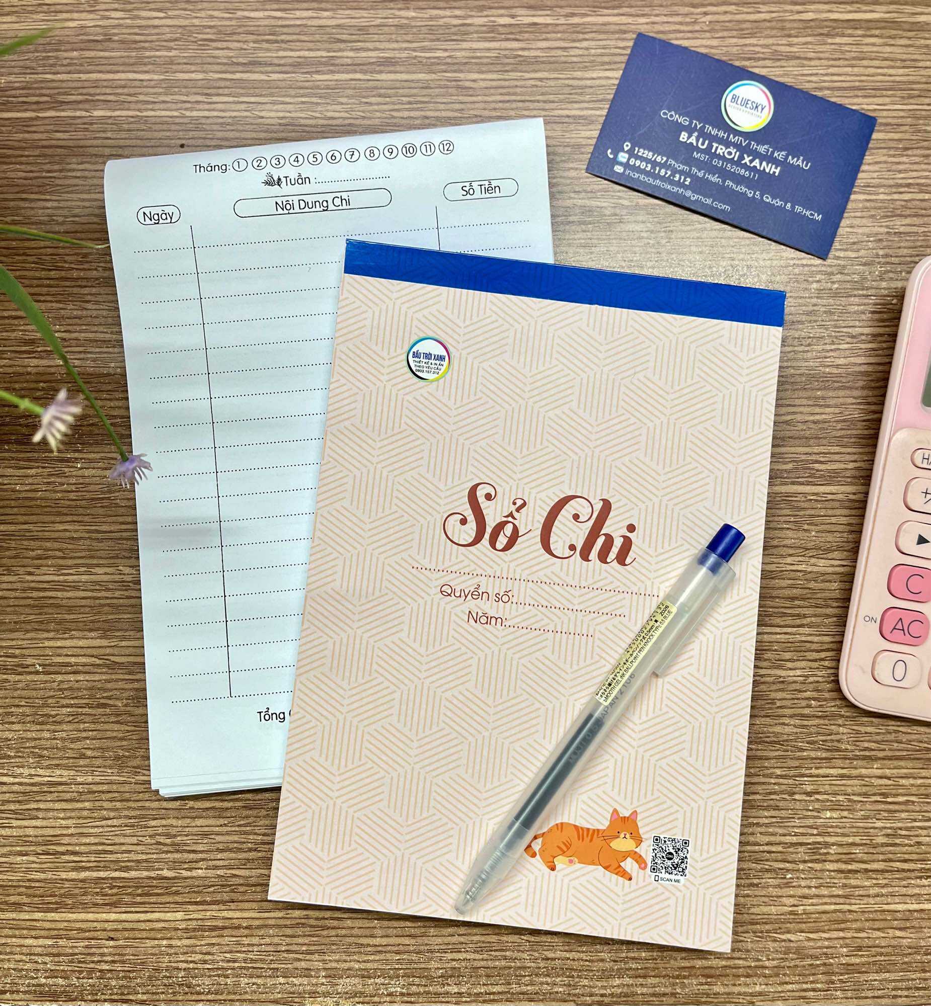 Sổ thu - sổ chi riêng lẻ khổ a5 / 70 tờ giấy dày