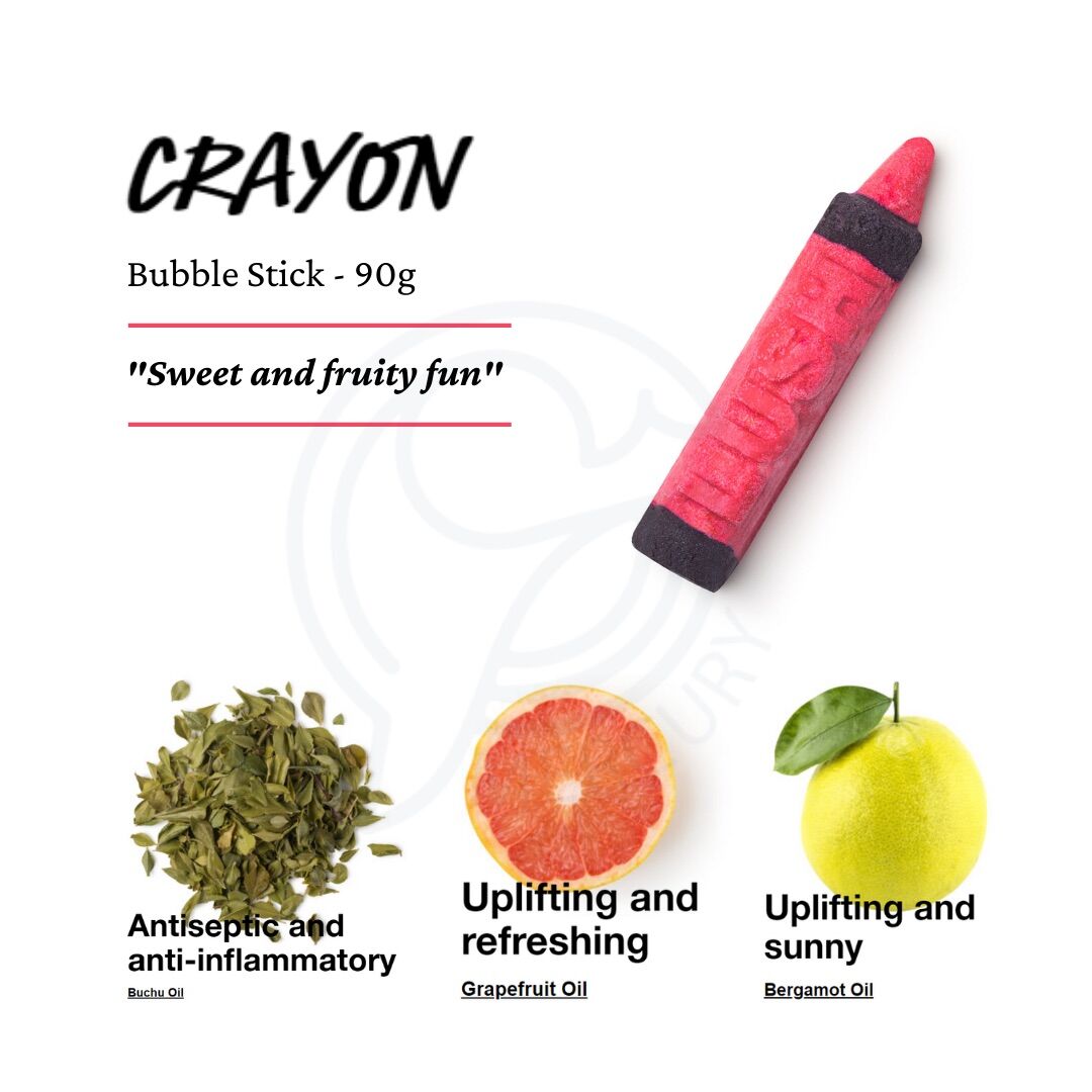 Viên tạo bọt bồn tắm Lush - CRAYON bubble bar mùi dưa hấu