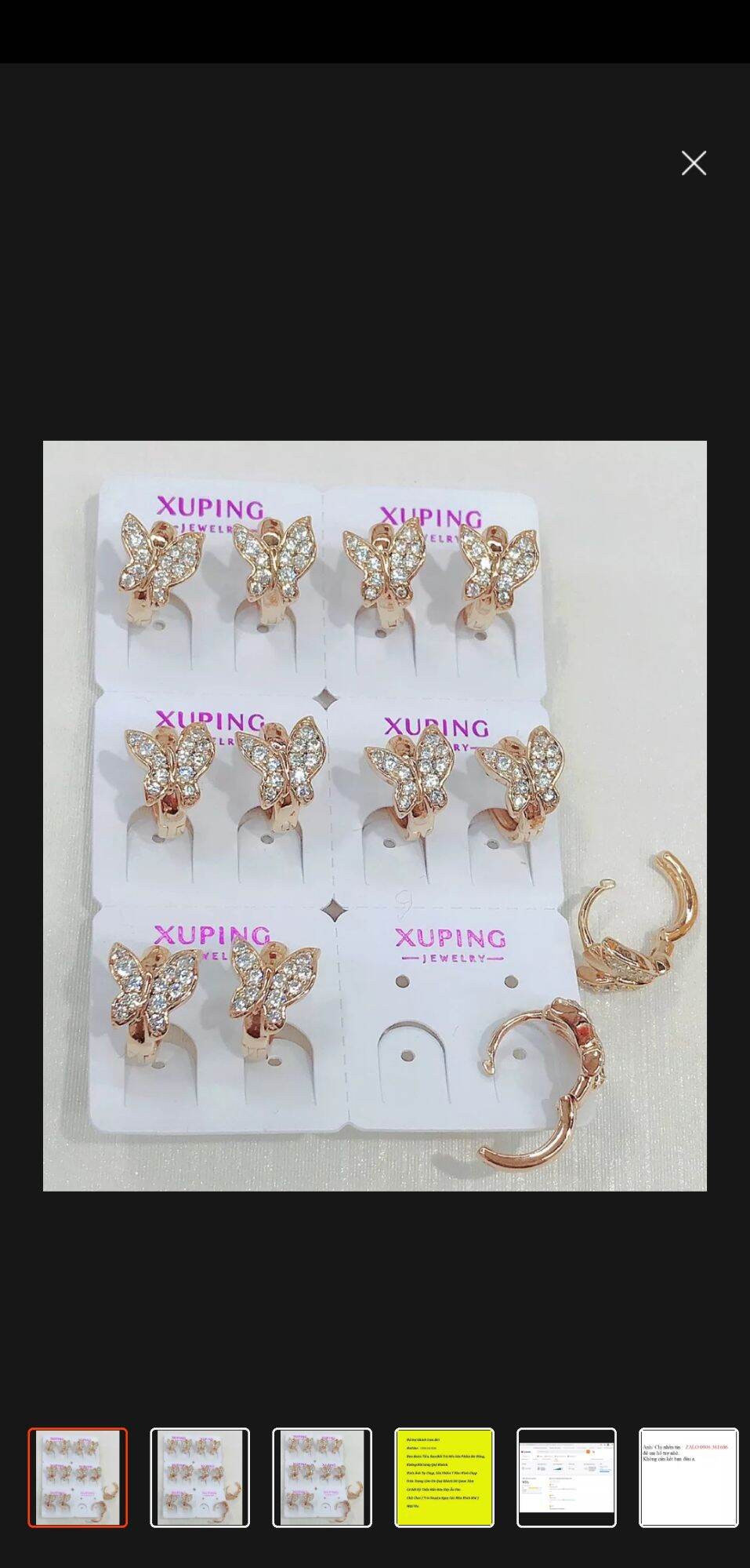 [ Bảo hành 06 tháng ] Đôi Bông Tai Nữ Con Bướm XuPing