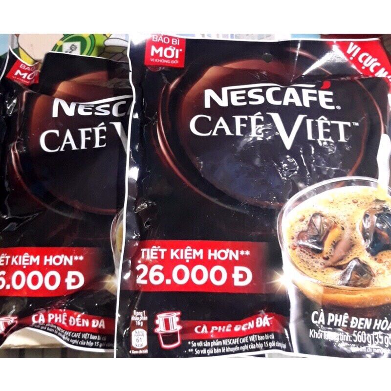 Combo 2 bịch Nescafe cafe Việt đen