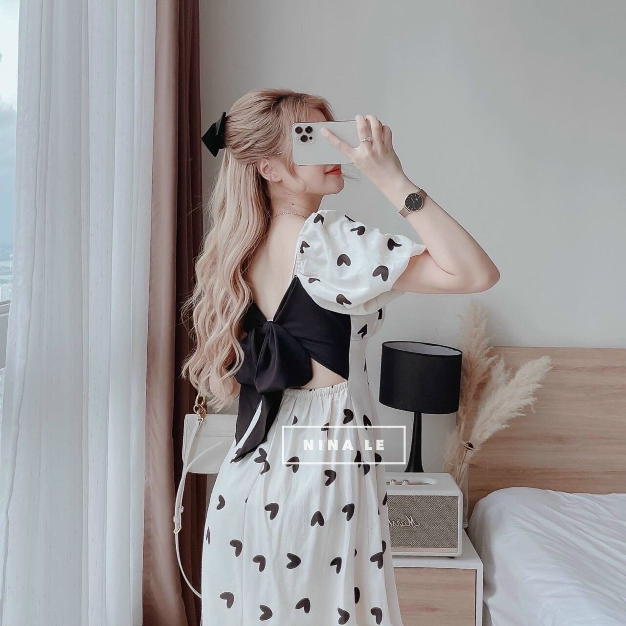 (SHOP TÁO ĐỎ BIGSIZE 50kg đến 90kg) ĐẦM TAY PHỒNG CỘT NƠ LƯNG BIGSIZE