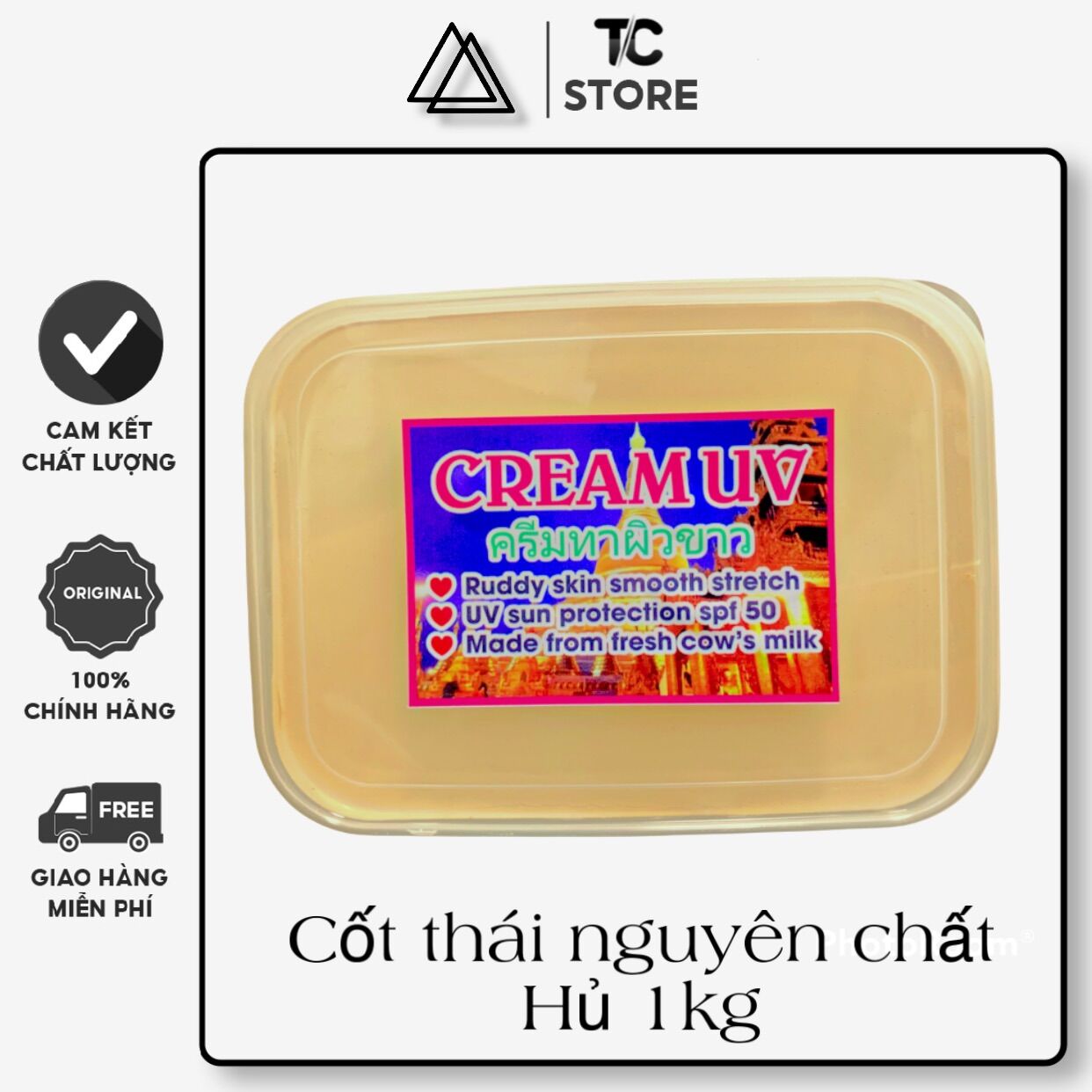 Lẻ hủ 1kg kem cốt thái nguyên chất từ phôi kem mặt siêu trắng da