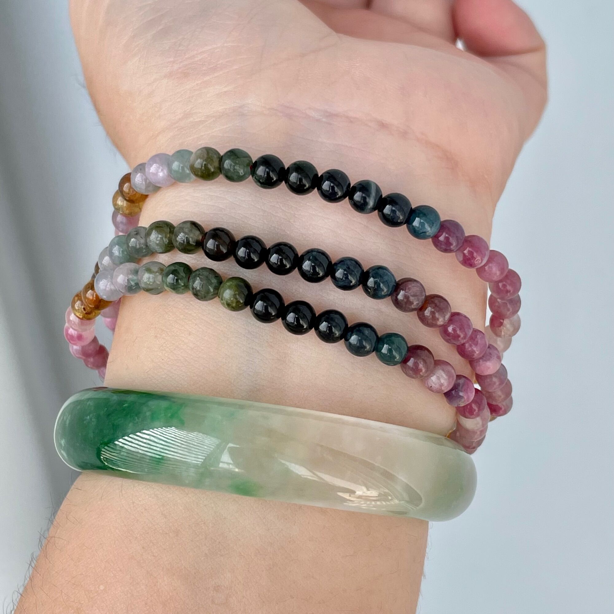 Vòng tay Tourmaline 4.5ly quấn 3