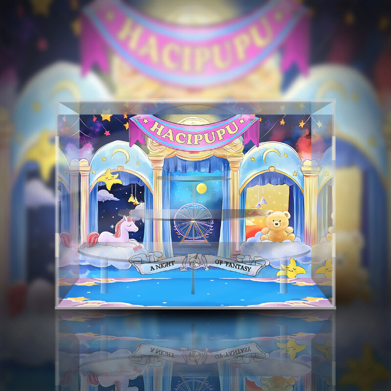 Hộp Đựng Đồ Chơi Acrylic POPMART Hacipupu Night Fantasy Blind Box Chuyên Dụng Hộp Đựng Đồ Chơi Trưng