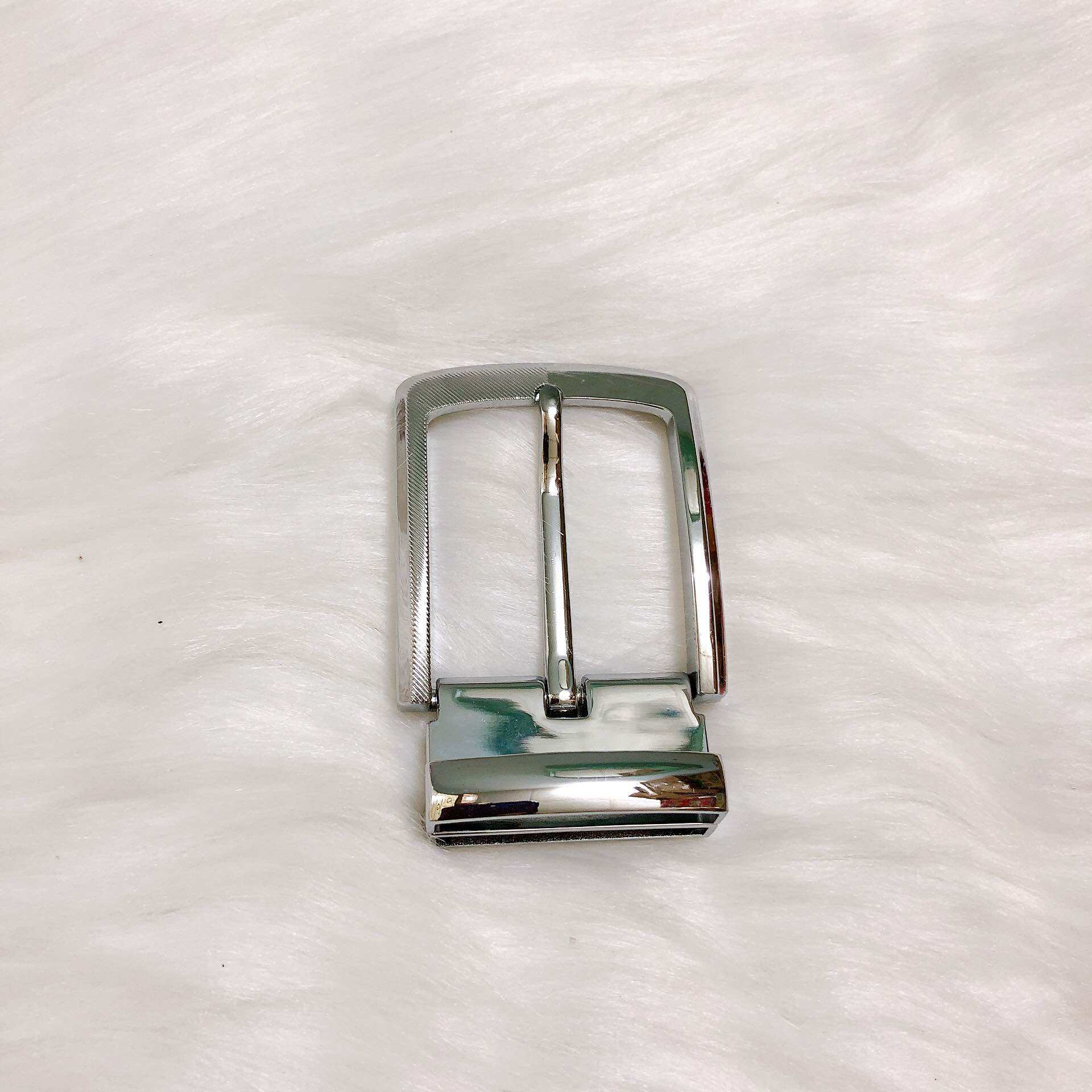 Mặt khóa thắt lưng (đầu dây nịt), mặt kim, 4cm, kiểu đầu rời 2 phần
