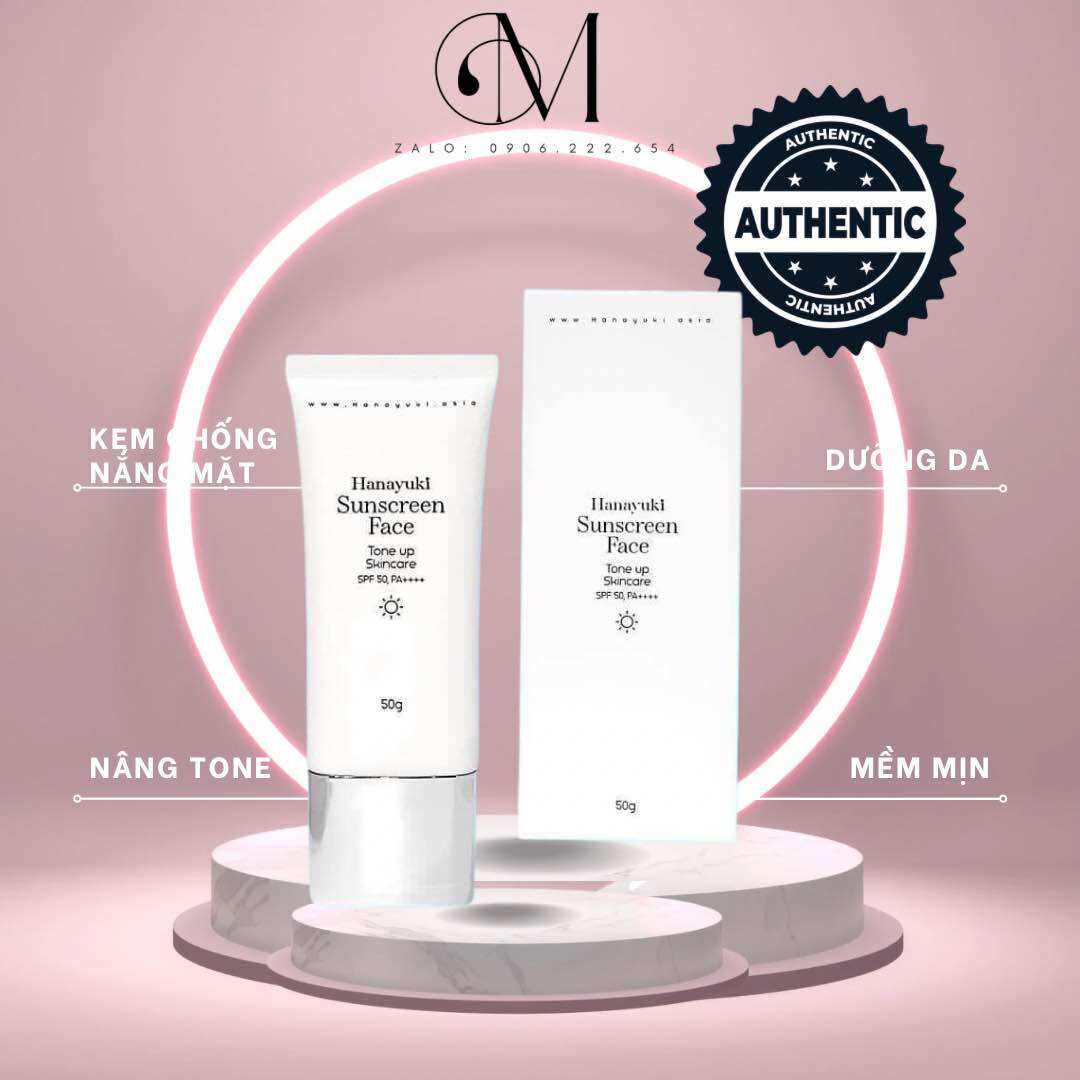 Kem Chống Nắng Nâng Tông Cho Mặt Hanayuki Sunscreen Face 50gr
