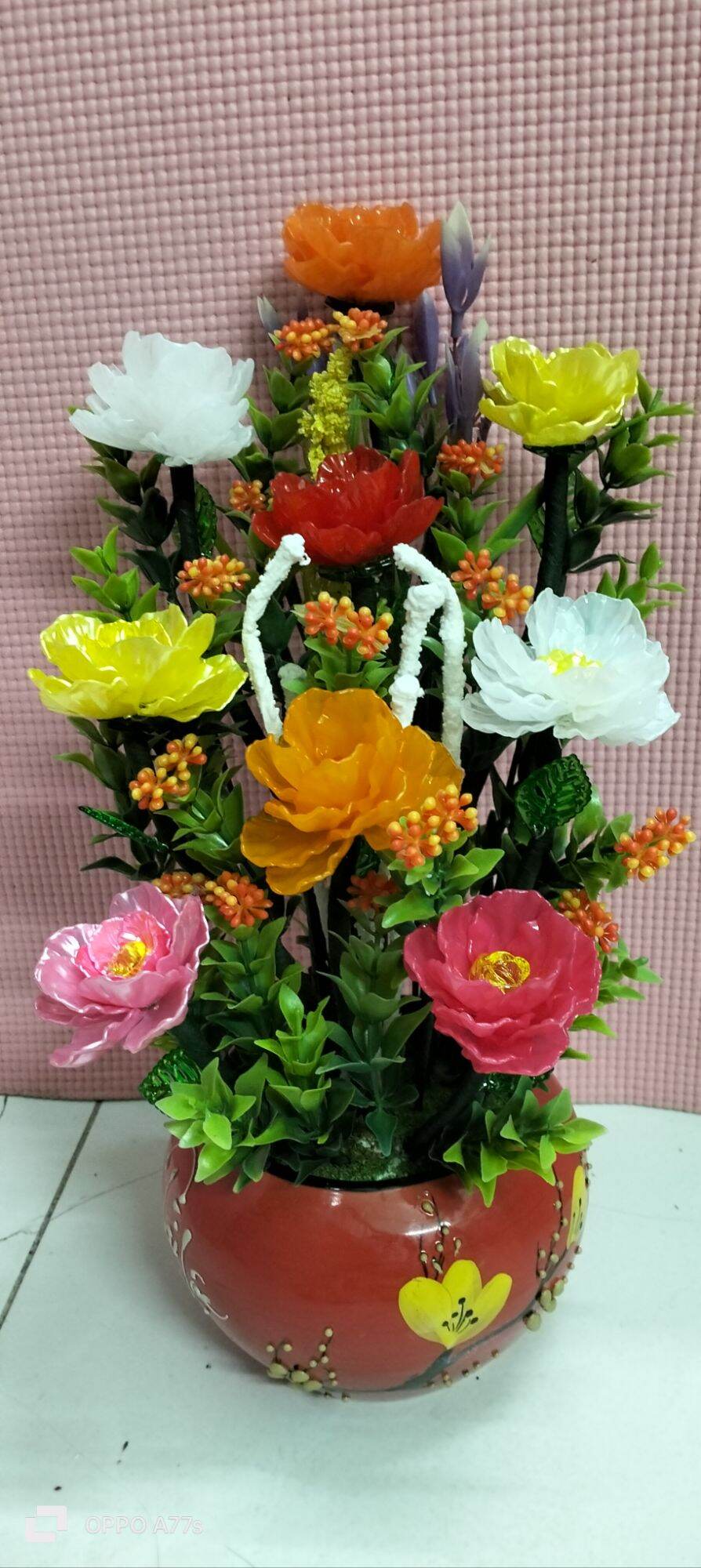 Chậu hoa hồng pha lê (size 33->35cm)