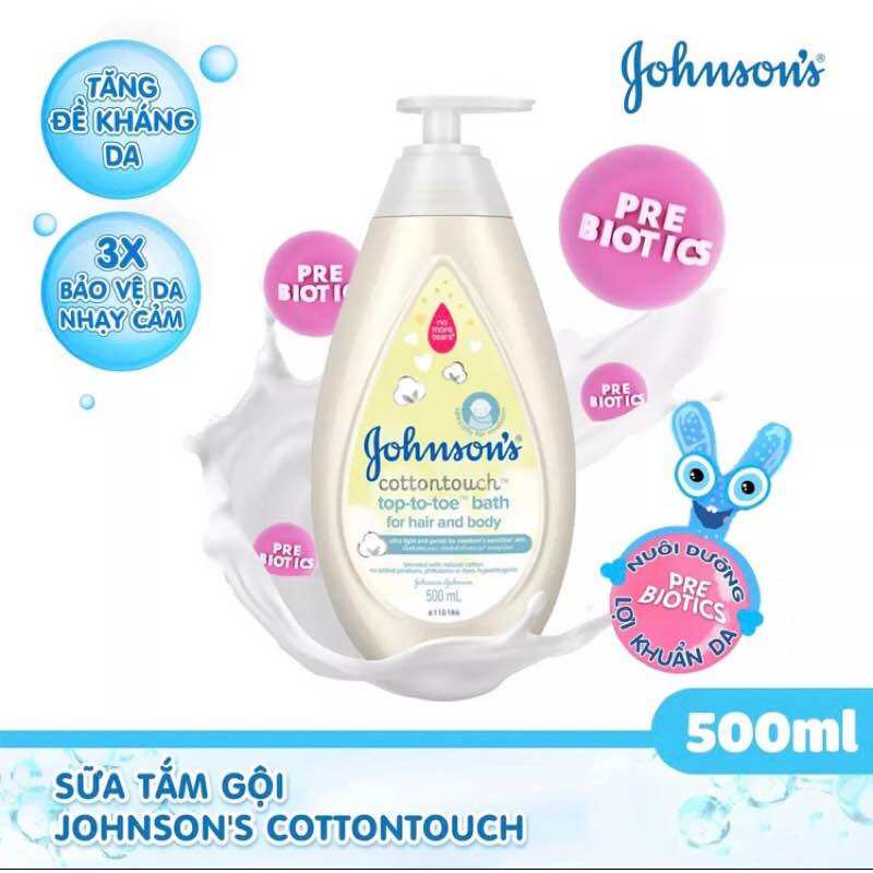 Sữa tắm gội toàn thân cho bé Johnson’s Baby 500ml