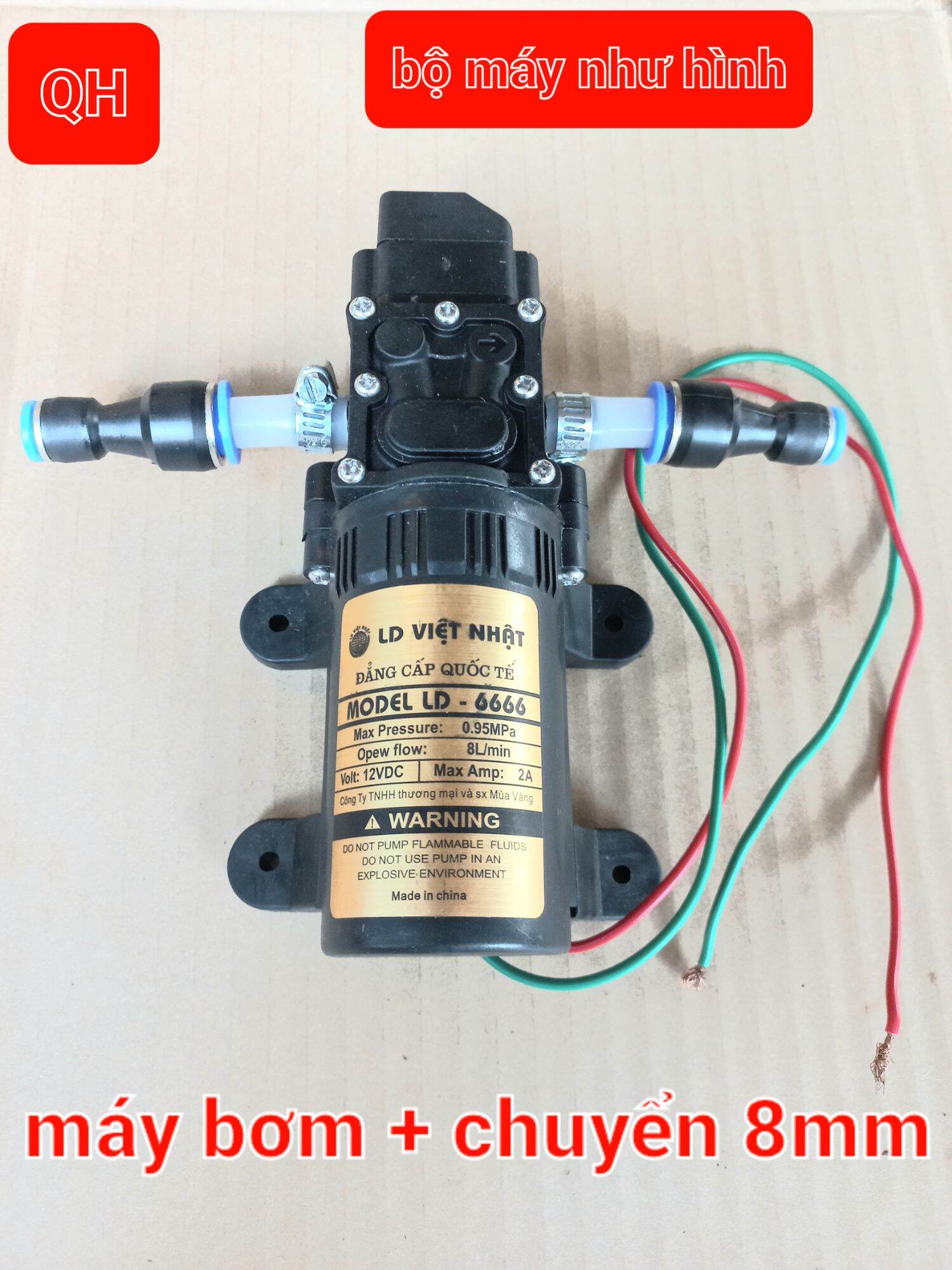 Máy bơm tăng áp mini 12V - máy bơm phun sương,bơm bình xịt điện