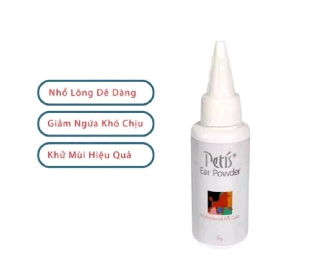 Bột nhổ lông tai chó mèo Petis chai 5g