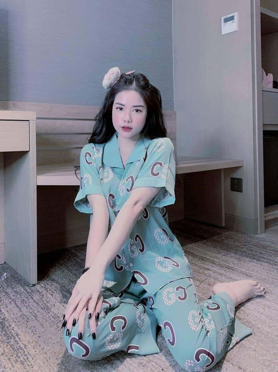 Bộ Pijama nữ tay ngắn quần dài dễ thương