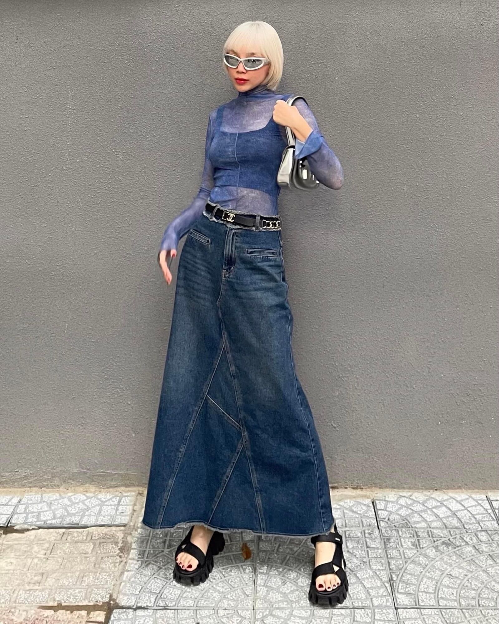 INTO.EIGHT | Chân váy jeans dài INTO.EIGHT thiết kế dáng đuôi cá (Siren Skirt)