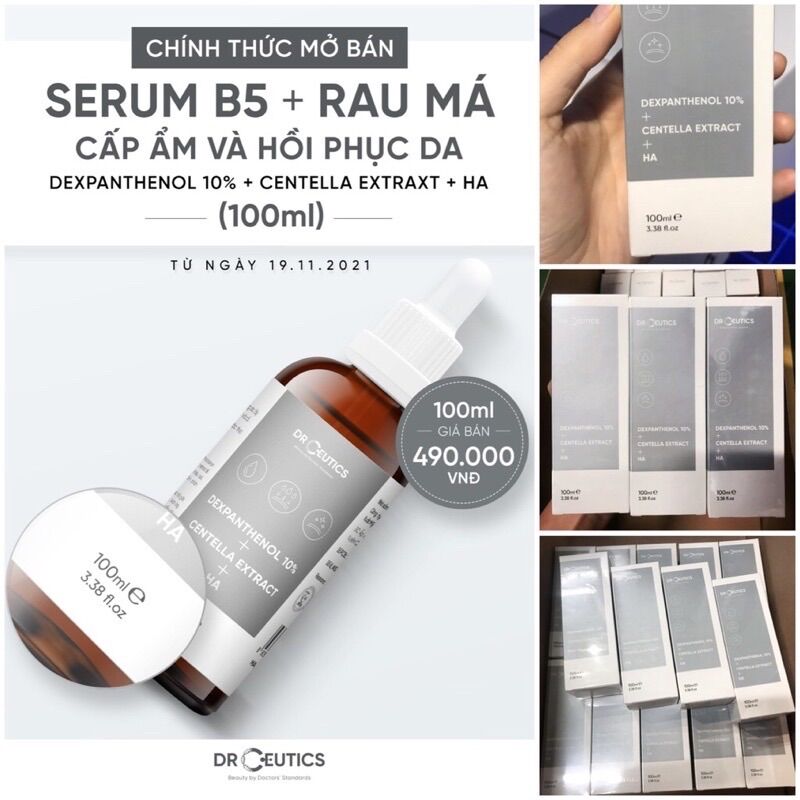Serum dưỡng ẩm Drceutics HA B5 Centella/ HA NMF