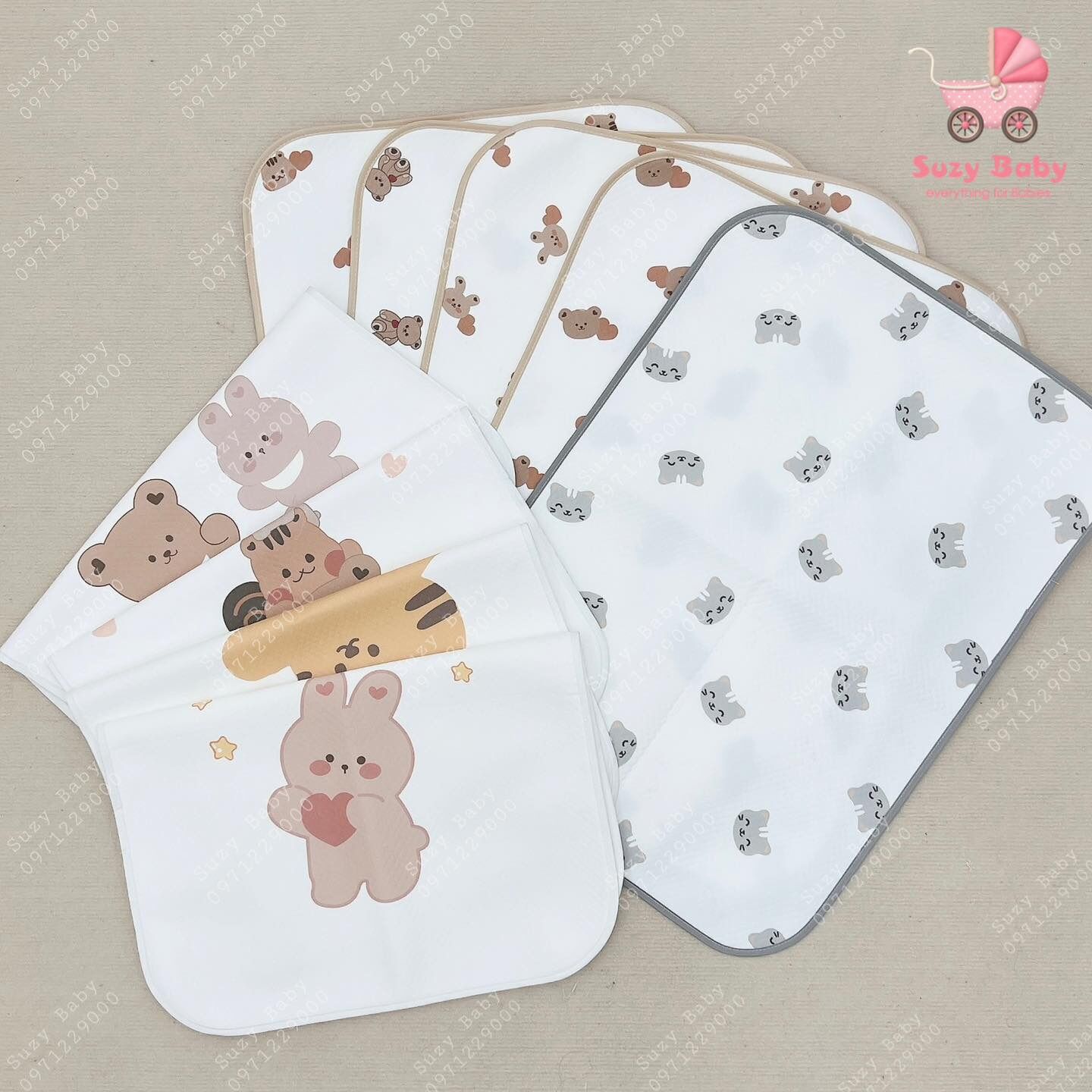 Lót chống thấm 4d họa tiết hàn quốc cho bé