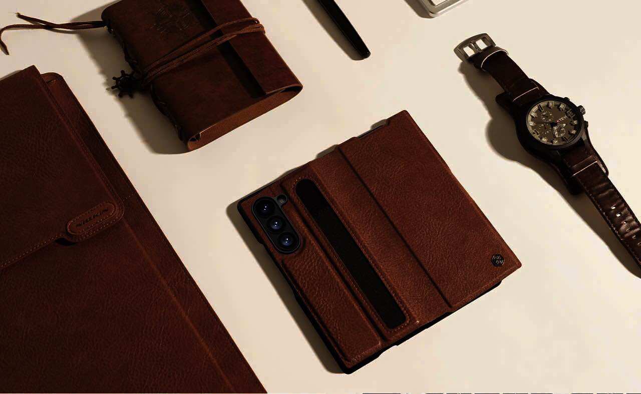 Bao da nillkin eago có khe bút samsung z fold 6/ z fold 5/z fold 4/ zfold 3