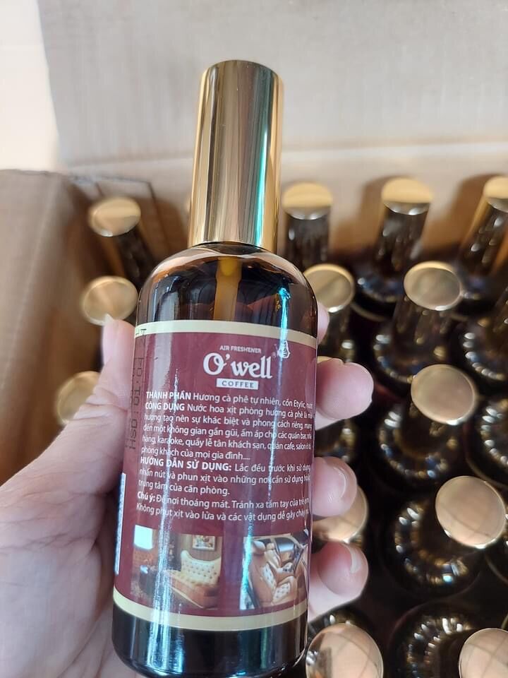 Chai xịt tinh dầu cafe moka - túi cafe treo xe