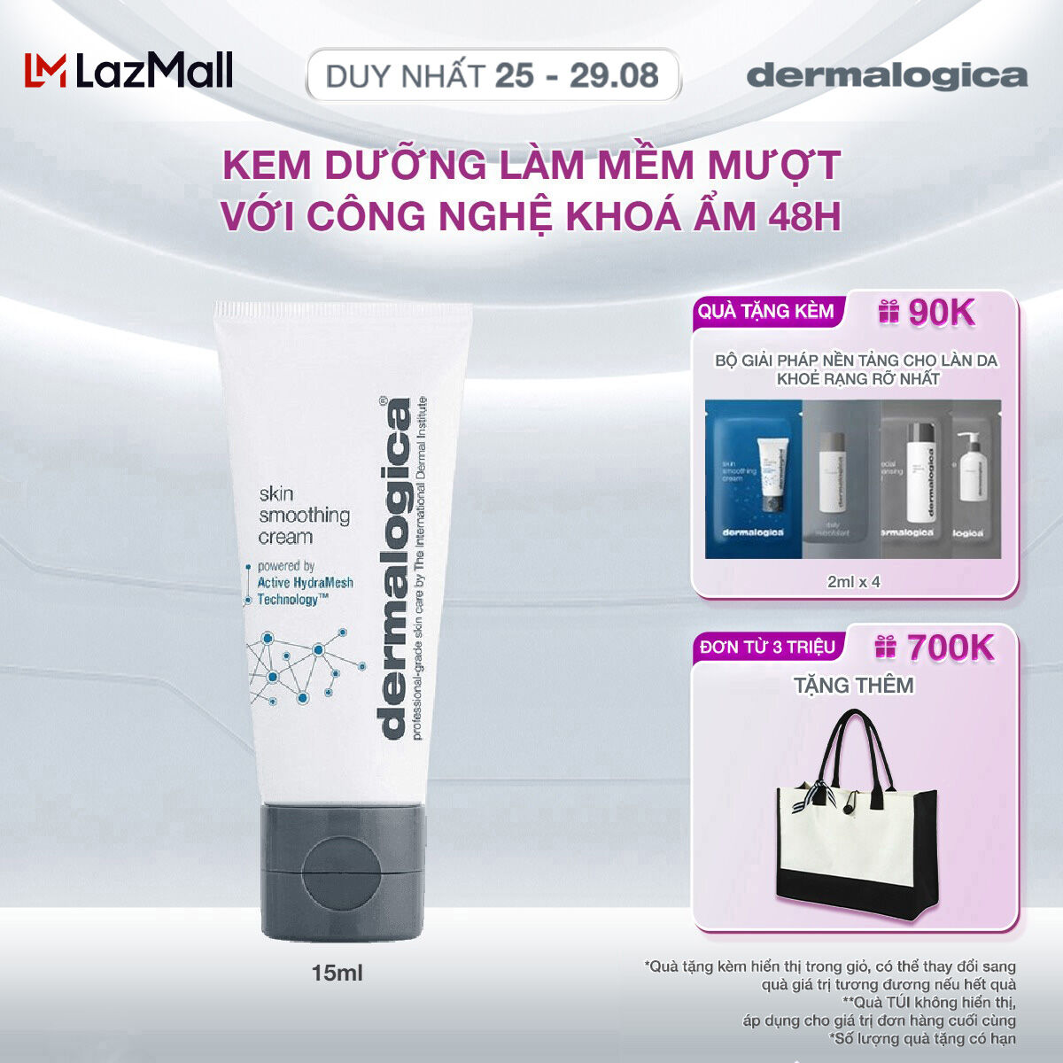 Kem dưỡng da Dermalogica Skin Smoothing Cream Travel size 15ml