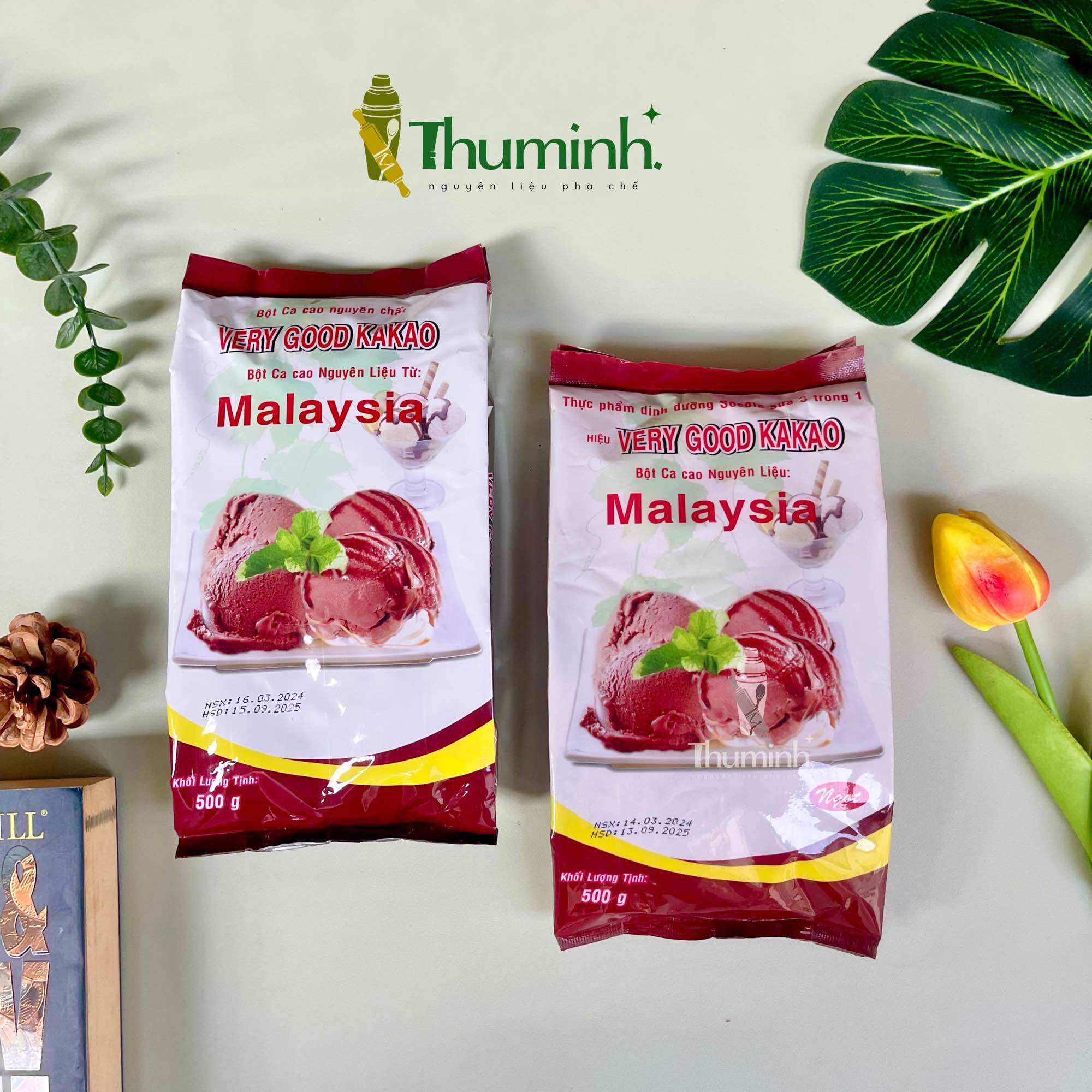 Bột Cacao Malaysia Đắng, Ngọt gói 500gr
