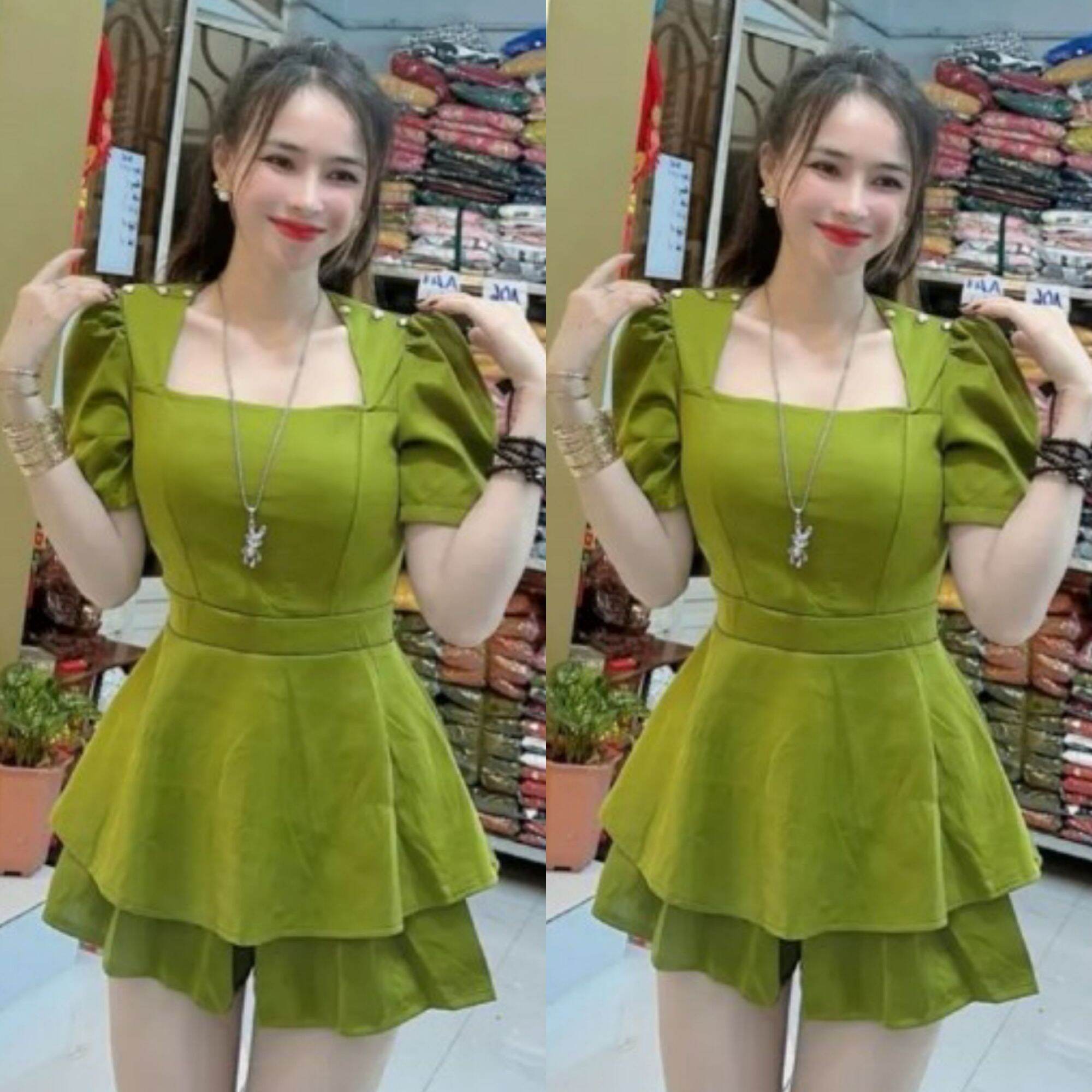 Đô bô thun nữ dễ thương ao cô vuông mịn fom 42kg 60kg