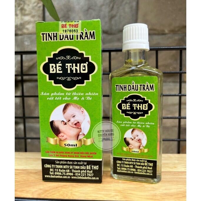 TINH DẦU TRÀM BÉ THƠ HUẾ 50ML CHÍNH HÃNGan toàn cho mẹ và bé
