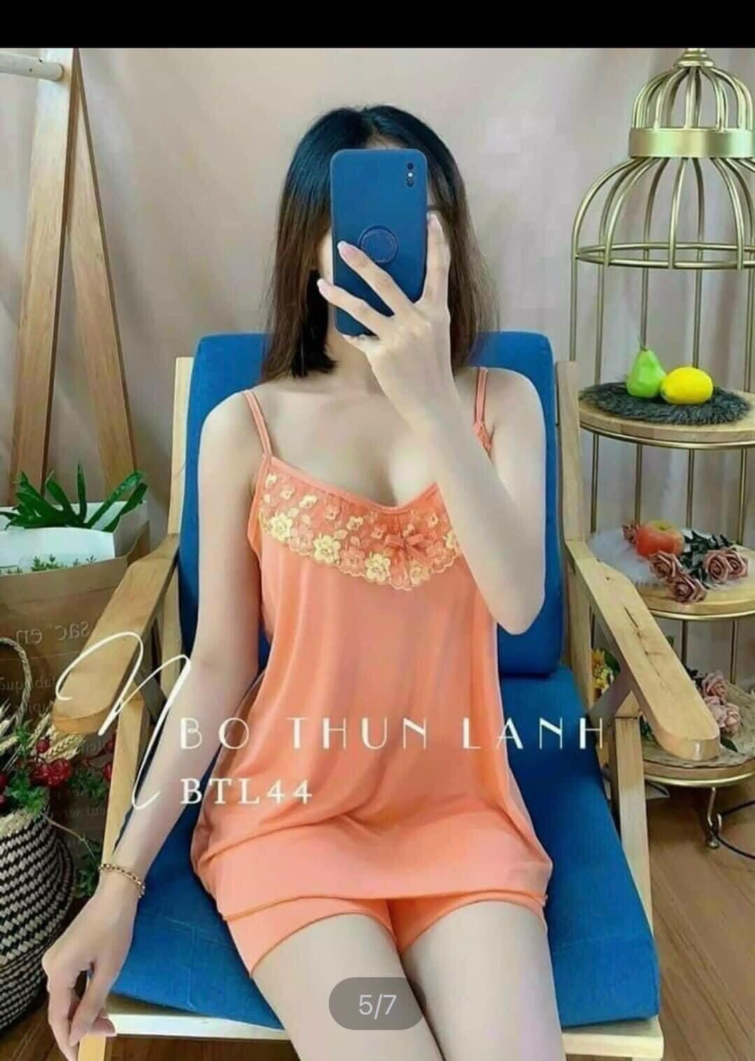 Bộ đùi thun lạnh 2 dây nhí phối ren