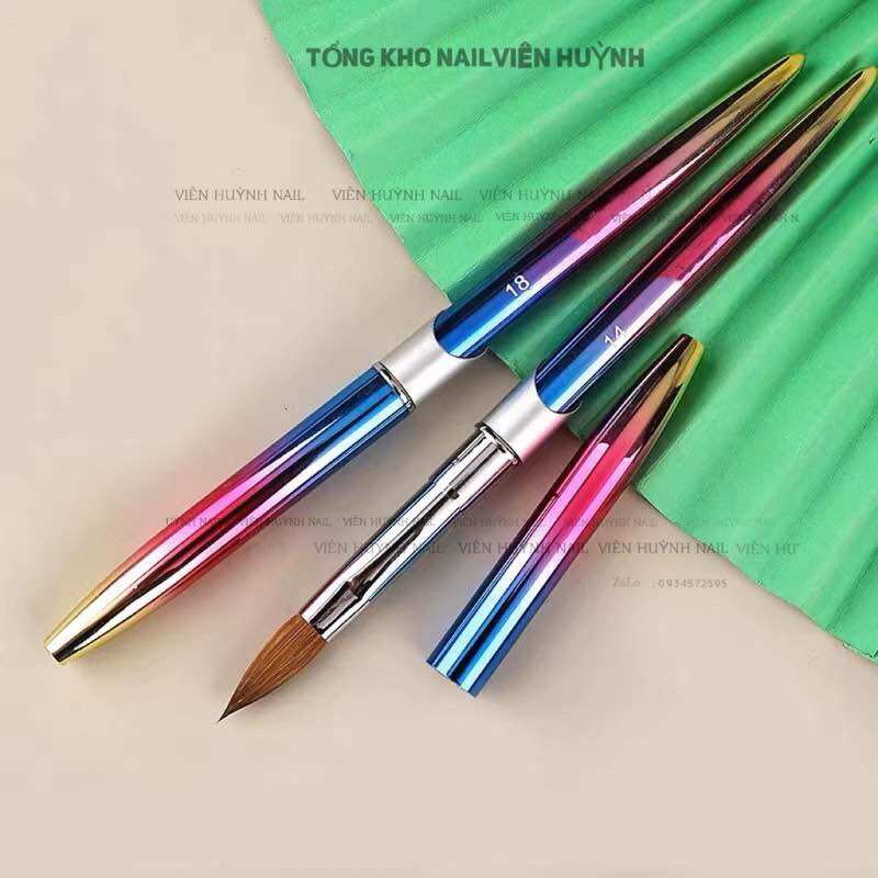 Cọ đắp bột nail - set 4 cây cọ đắp bột ( số 10-12-14-16) sợi lông cọ mềm mượt