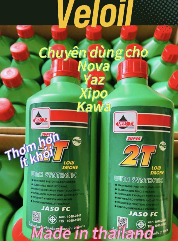 Combo 10 chai Nhớt 2T siêu thơm VELOIL chính hãng cao cấp Thái Lan cho xe 2 thì xipo nova