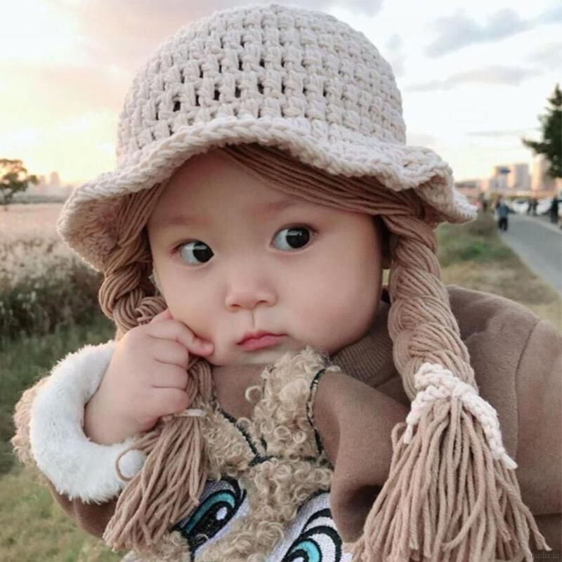 nón tóc giả cho bé gái kèm quà tặng