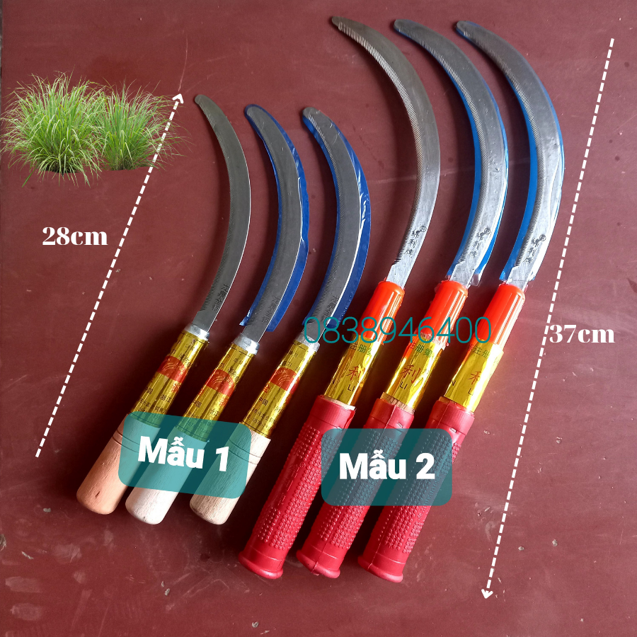 Liềm cắt lúa cắt cỏ cắt rau sắc bén có răng chấu