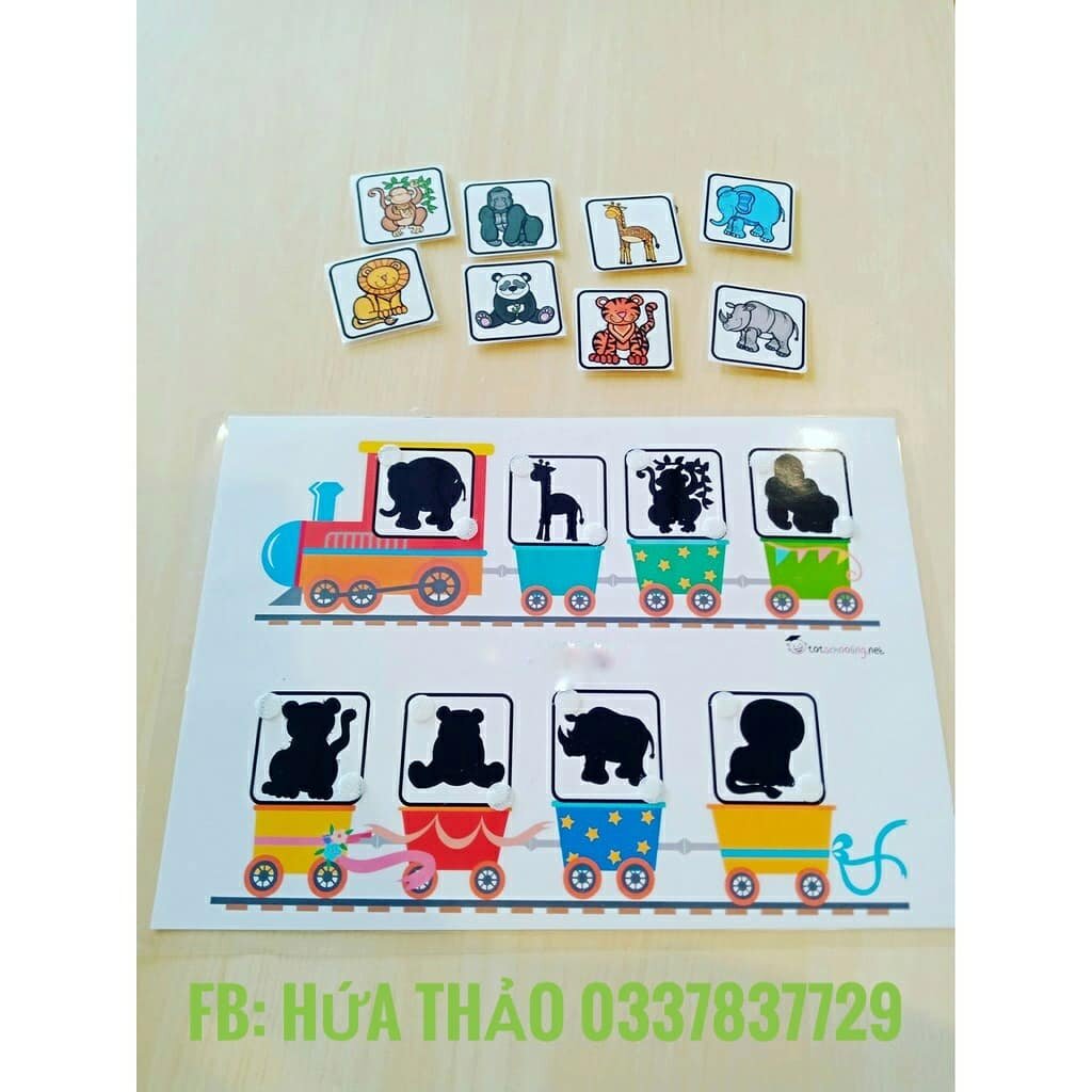 HỌC LIỆU CHO BÉ: Tìm bóng động vật