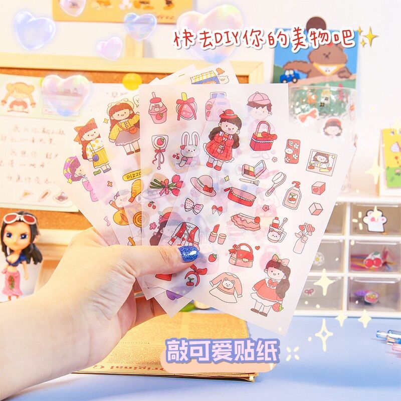 Sticker miếng dán hoạt hình nhiều màu dễ thương