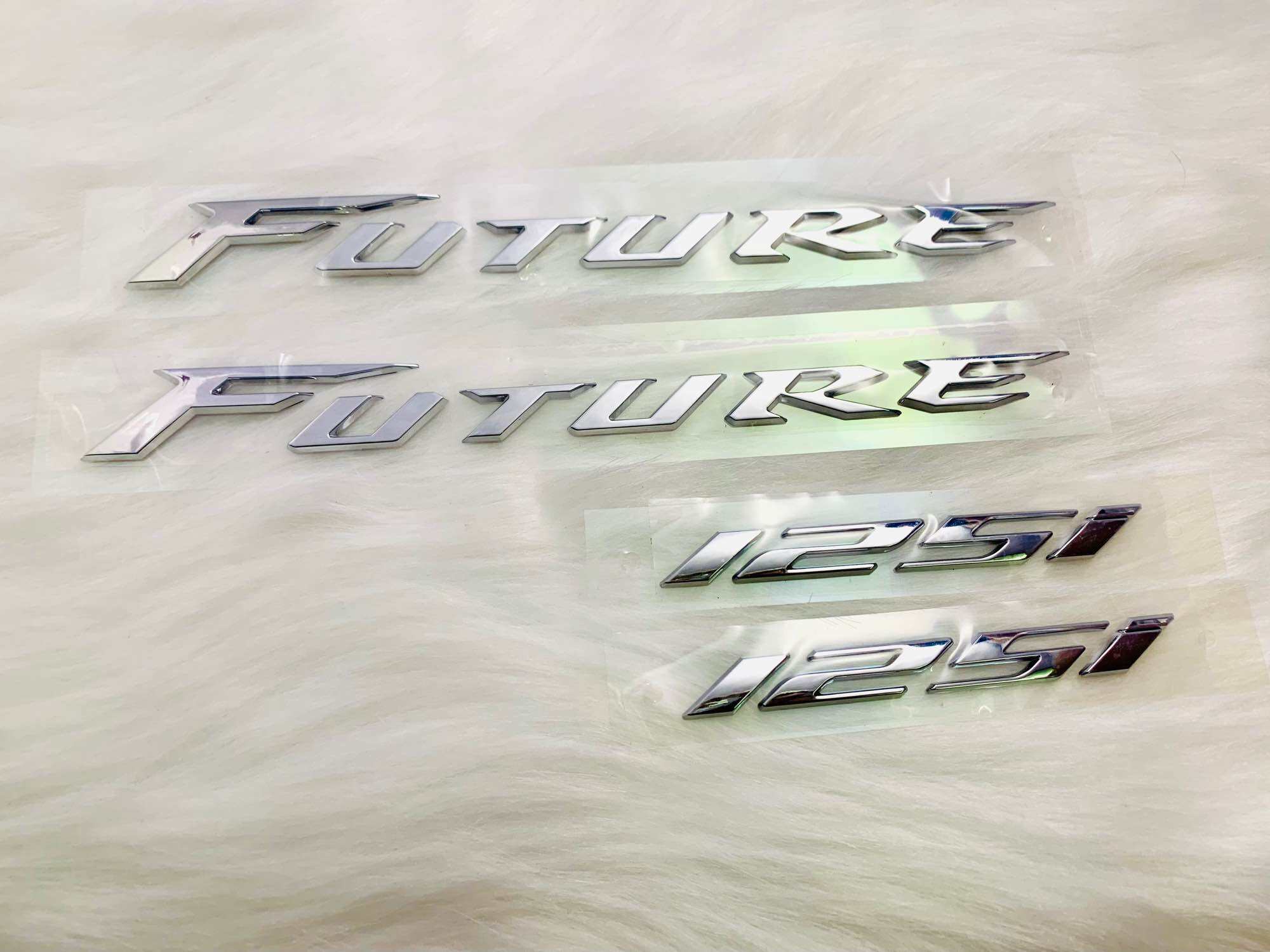 Bộ 2 Tem chữ Future 125i nổi Cho Xe Honda Future 1 / Future2 / Future 125i / Future Neo / Future Neo