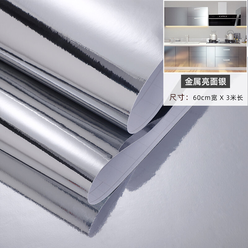 Giấy dán màu bạc mặt bóng kim loại giấy dán mặt kính bạc giấy dán phản quang giấy thiếc giấy dán kính mềm dán tường miếng dán lấp lánh