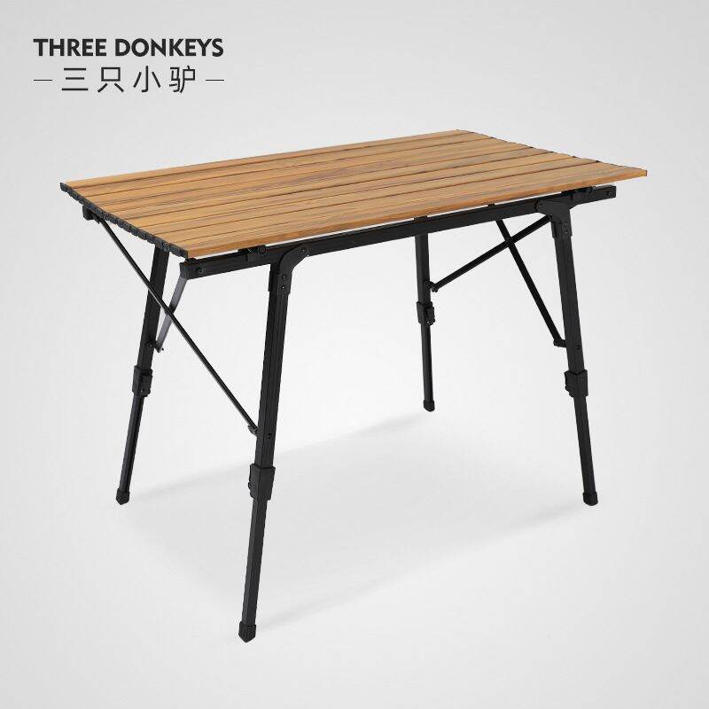 Bàn xếp nhôm gập gọn Three Donkeys, size 1.2 0.7m điều chỉnh chiều cao