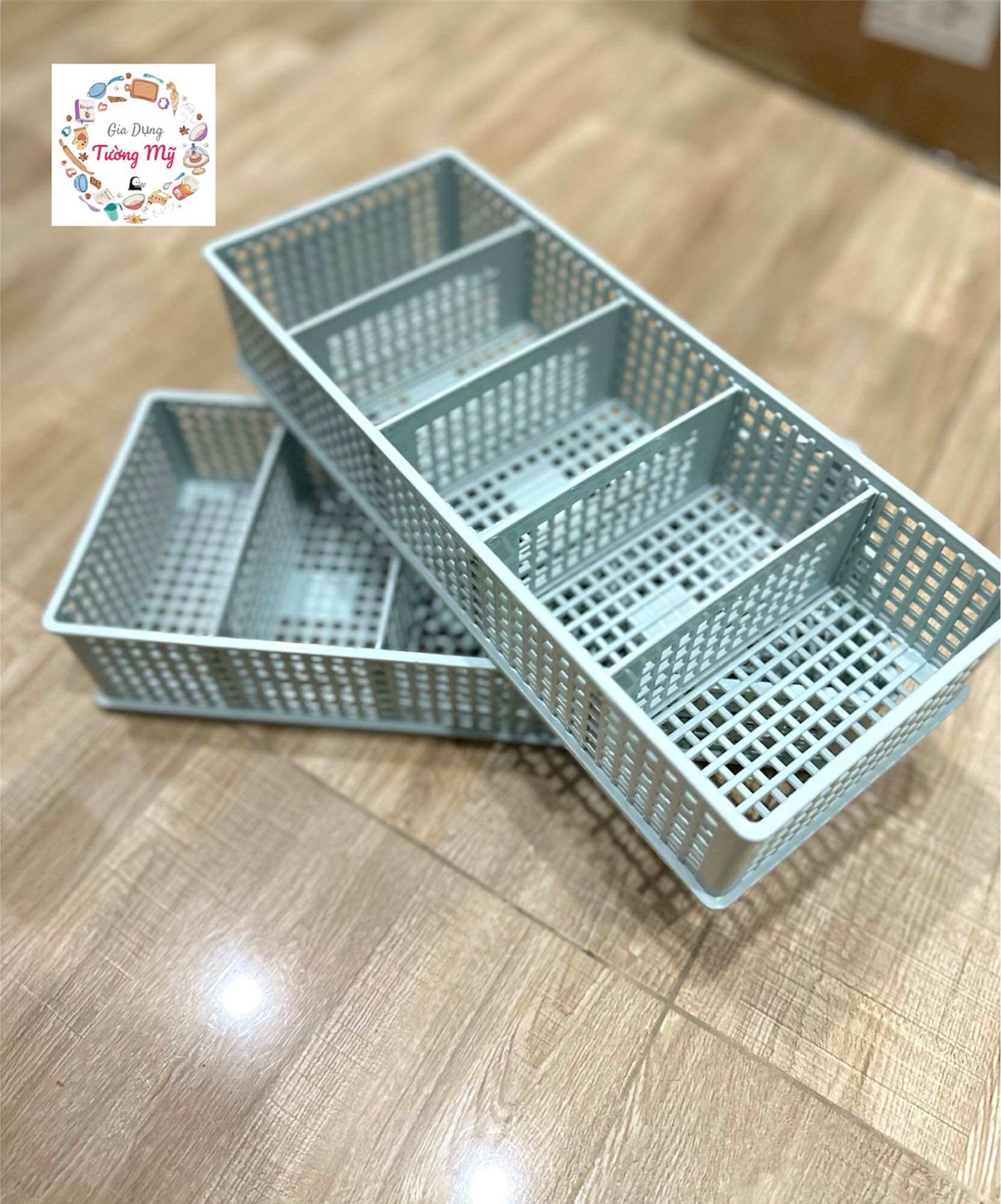Combo 2 rổ chia ngăn linh động